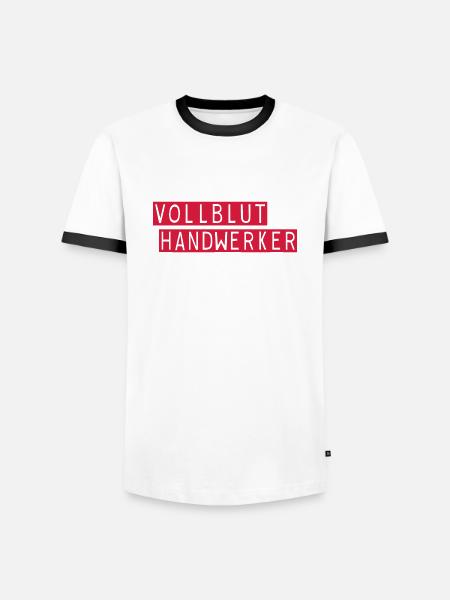 vollblut handwerker - Männer Kontrast-T-Shirt - Weiß/Schwarz