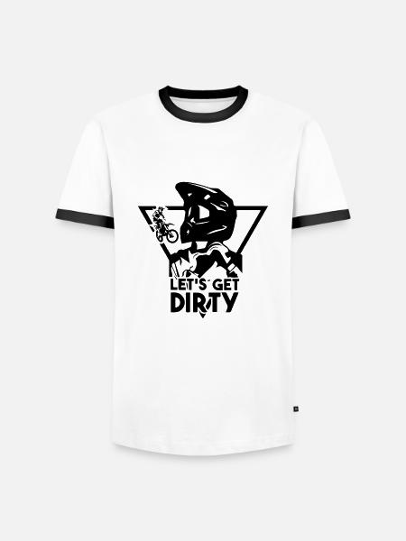 Dirt bike - Men's Ringer Shirt - white/black