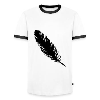 ressort - T-shirt contrasté Homme - blanc/noir - Devant - AI Model Female 172 light (172cm) & AI Model Male 178 dark (178cm)