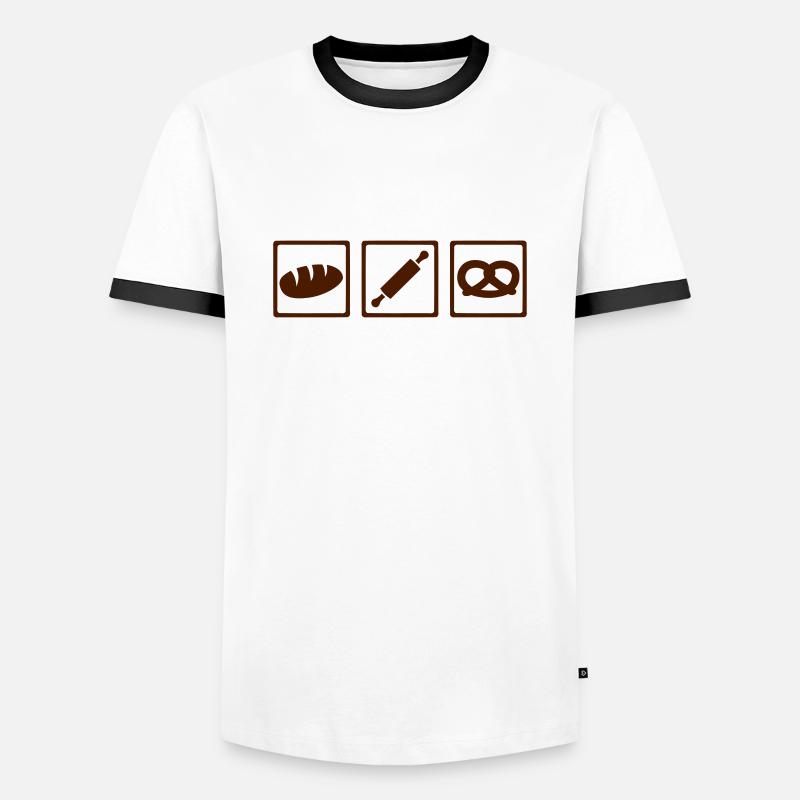 Baker - Men's Ringer Shirt - white/black