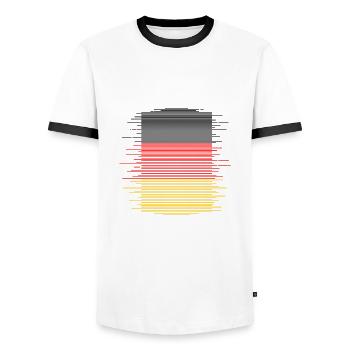 Drapeau de l’Allemagne Drapeau allemand Used Look Home - T-shirt contrasté Homme - blanc/noir - Devant - AI Model Female 172 light (172cm) & AI Model Male 178 dark (178cm)