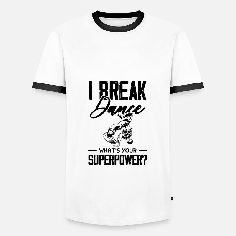 breakdance dancing - Men's Ringer Shirt - white/black