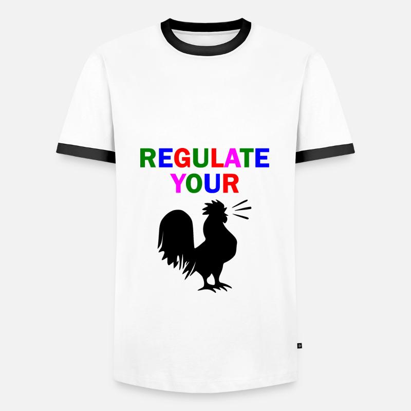 regulate your chicken - Men's Ringer Shirt - white/black