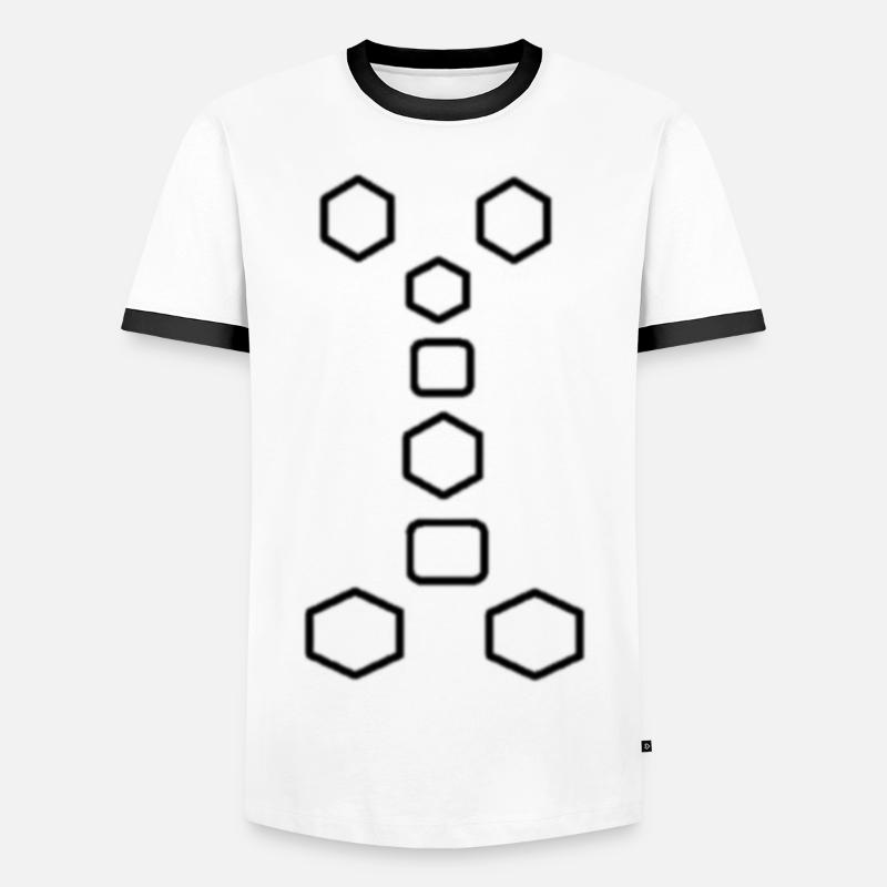 Gebilde - Männer Kontrast-T-Shirt - Weiß/Schwarz