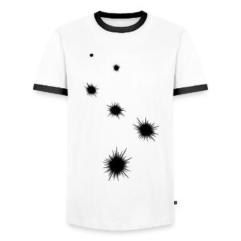Symbole Seeigelicon - T-shirt contrasté Homme - blanc/noir - Devant - AI Model Female 172 light (172cm) & AI Model Male 178 dark (178cm)