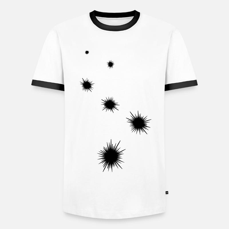 Seeigelicon symbol - Men's Ringer Shirt - white/black