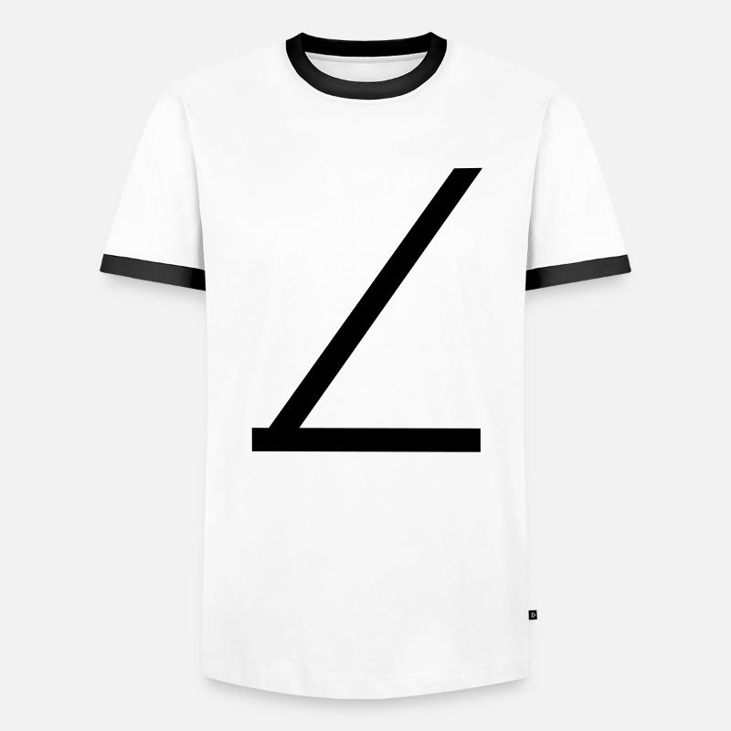 Anschnallgurt - Männer Kontrast-T-Shirt - Weiß/Schwarz