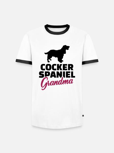 Cocker Spaniel - Men's Ringer Shirt - white/black