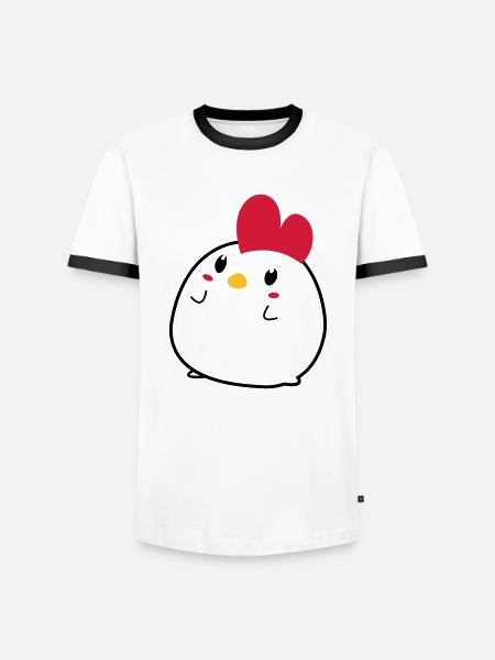 chick - Men's Ringer Shirt - white/black