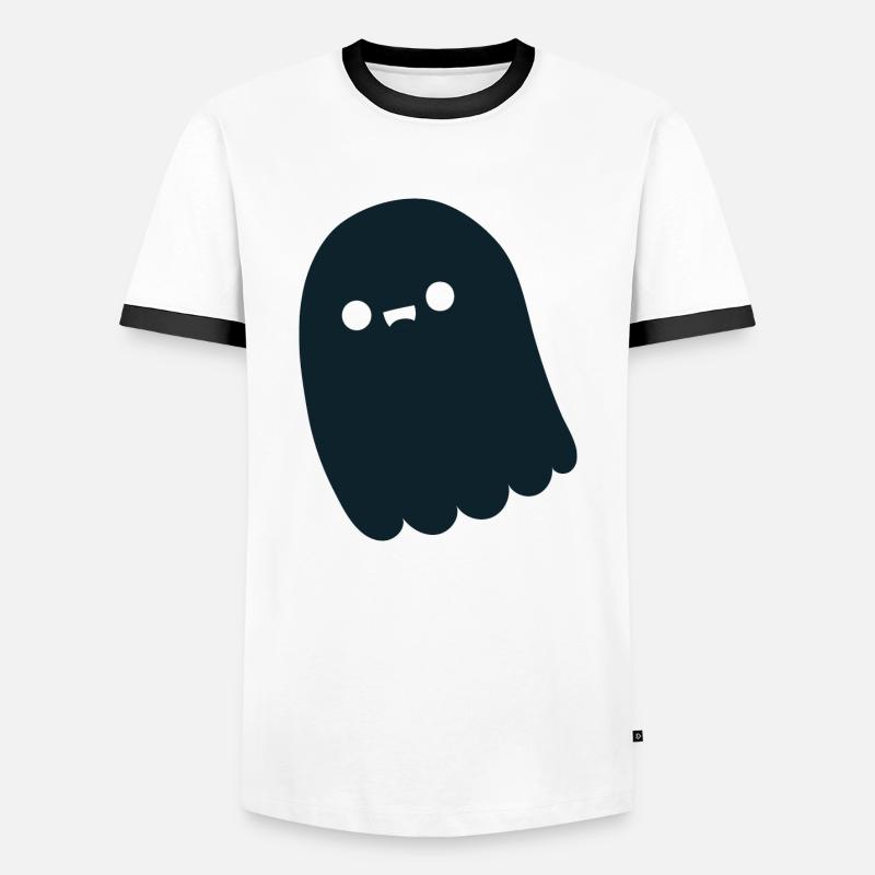Geist - Männer Kontrast-T-Shirt - Weiß/Schwarz