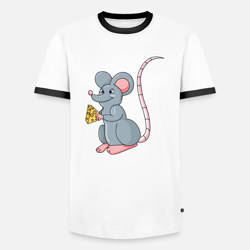 mouse - Men's Ringer Shirt - white/black