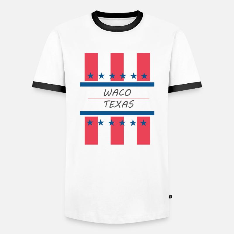 Waco Texas - Männer Kontrast-T-Shirt - Weiß/Schwarz