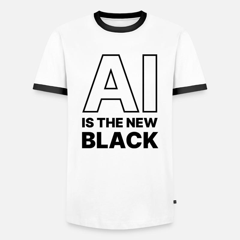 ARTIFICIAL INTELLIGENCE - Men's Ringer Shirt - white/black