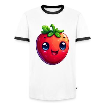 Chili - Men's Ringer Shirt - white/black - Front - AI Model Female 172 light (172cm) & AI Model Male 178 dark (178cm)