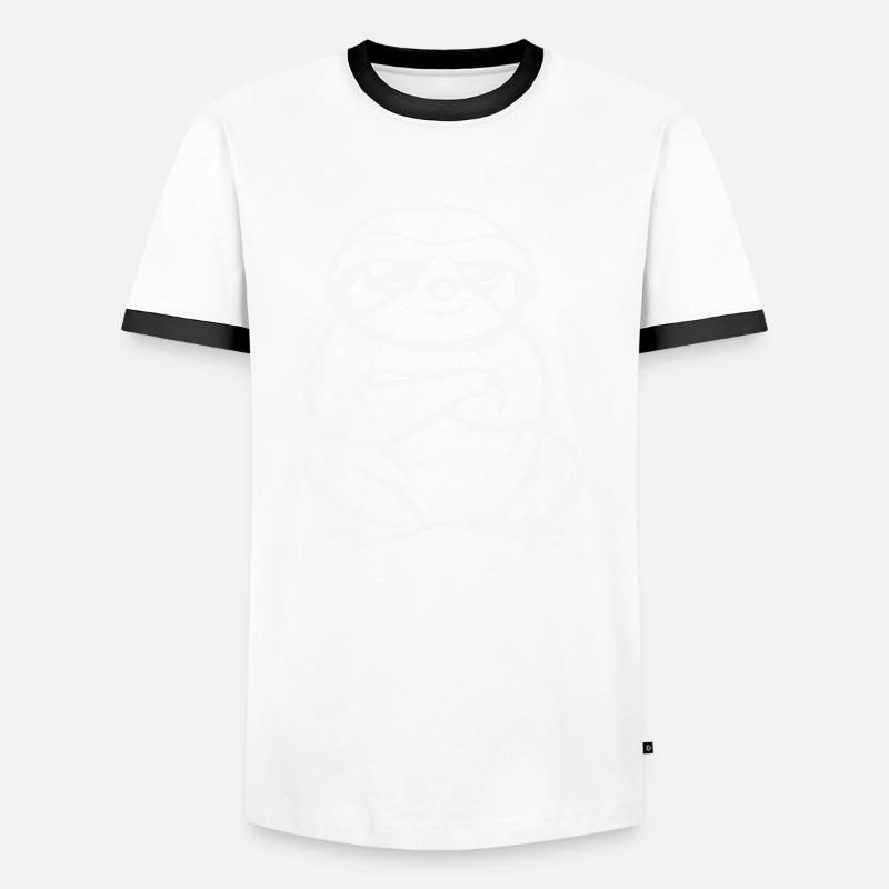 Sloth Comic - Men's Ringer Shirt - white/black