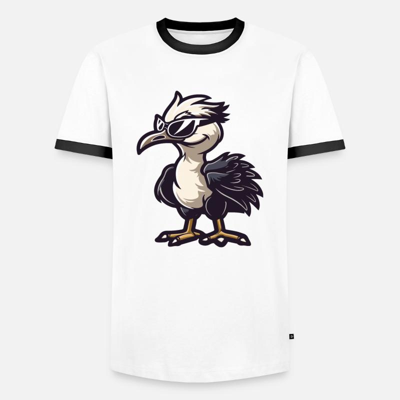 Strauss Comic Cool - Men's Ringer Shirt - white/black