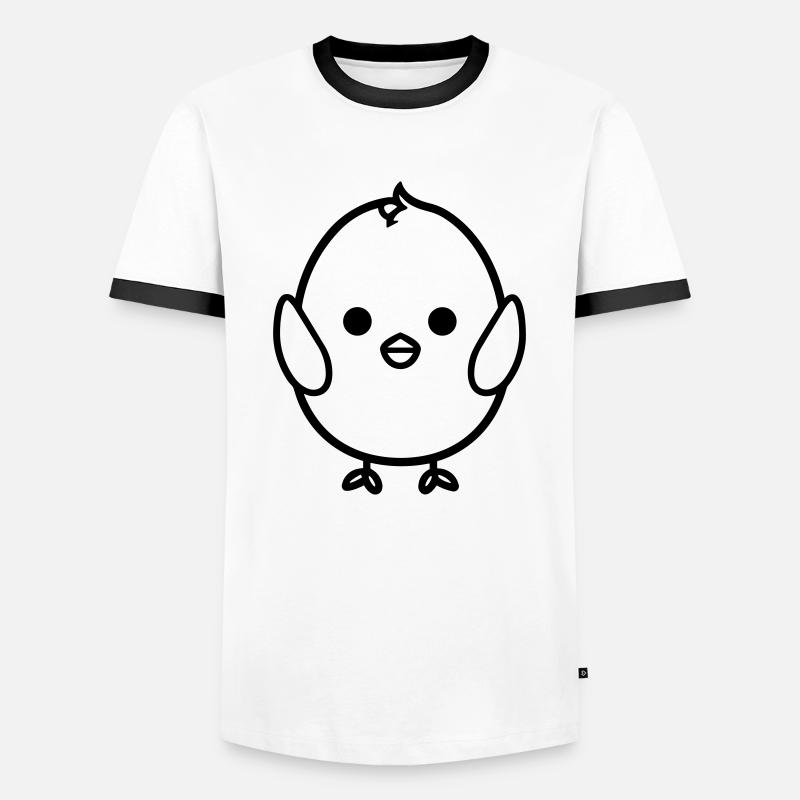 chick - Men's Ringer Shirt - white/black