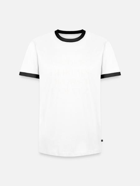 ABC Geschenkidee Alphabet - Männer Kontrast-T-Shirt - Weiß/Schwarz
