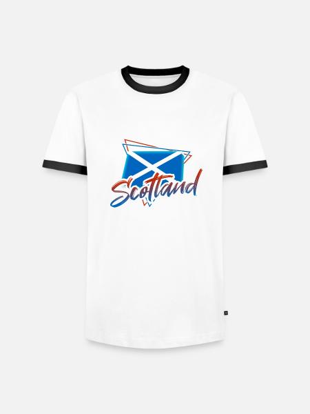 Scotland - Men's Ringer Shirt - white/black