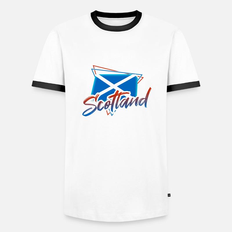Scotland - Men's Ringer Shirt - white/black