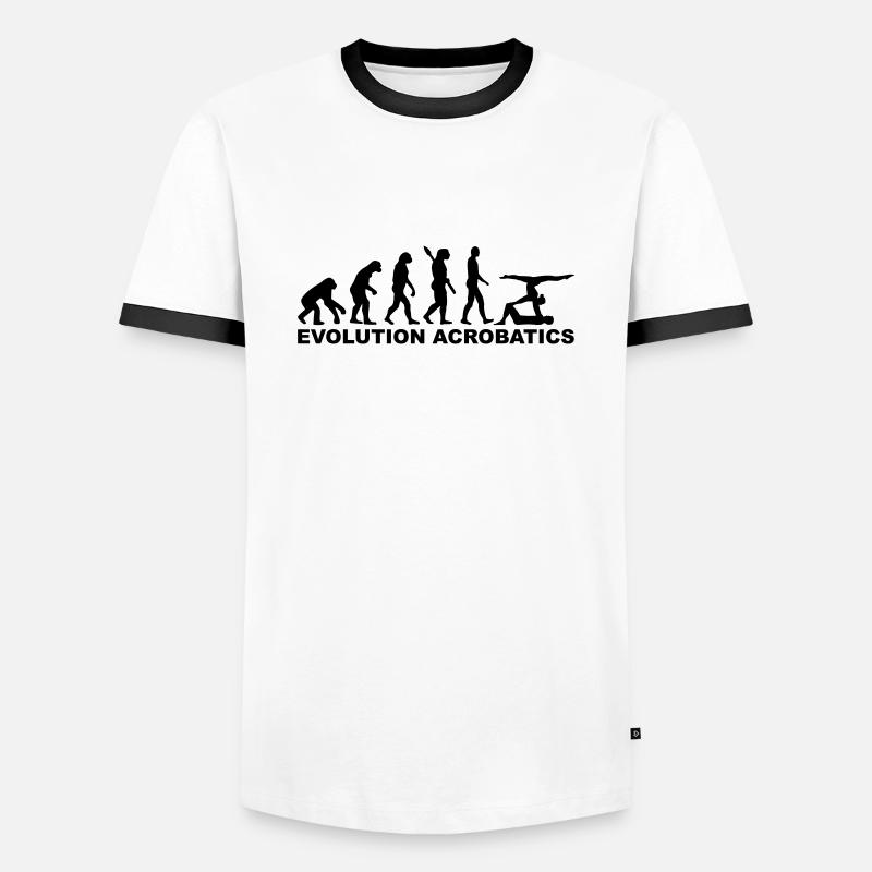 Evolution Acrobatics - T-shirt contrasté Homme - blanc/noir