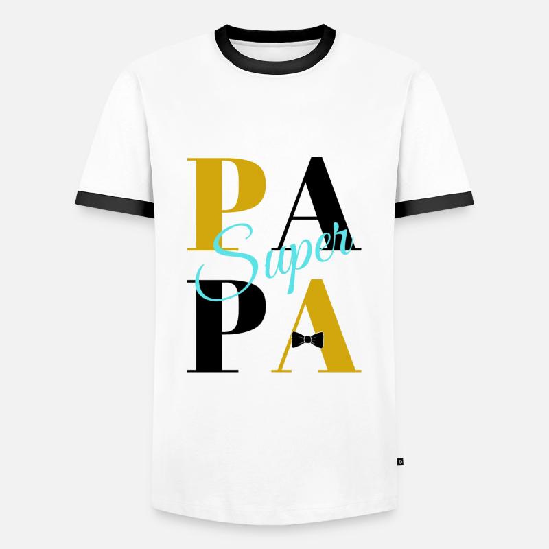 Super Dad - Men's Ringer Shirt - white/black