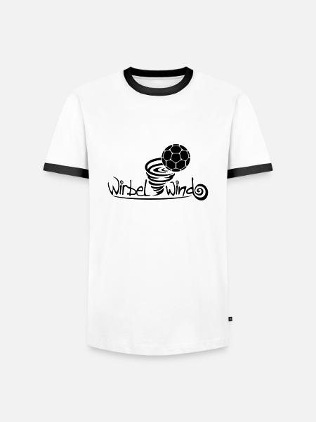 Handball Wirbelwind - Männer Kontrast-T-Shirt - Weiß/Schwarz