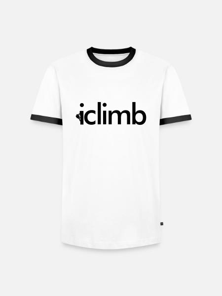 I climb - Männer Kontrast-T-Shirt - Weiß/Schwarz