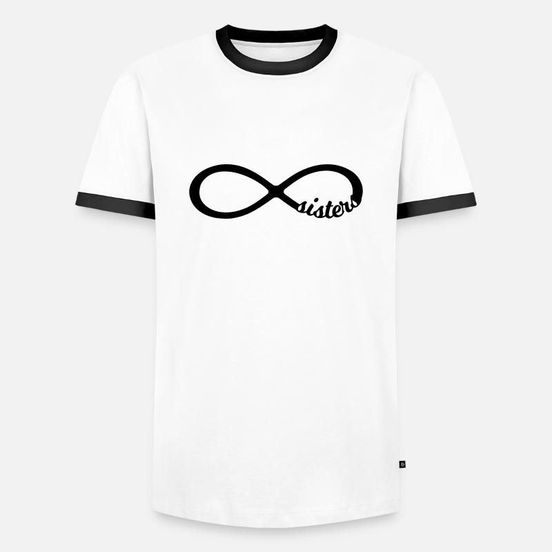 Infinity Infinity - Men's Ringer Shirt - white/black