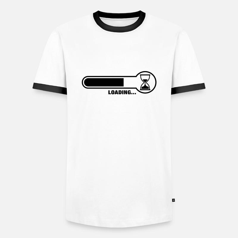 loading_f1 - Männer Kontrast-T-Shirt - Weiß/Schwarz