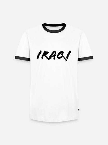 Iraqi - Men's Ringer Shirt - white/black