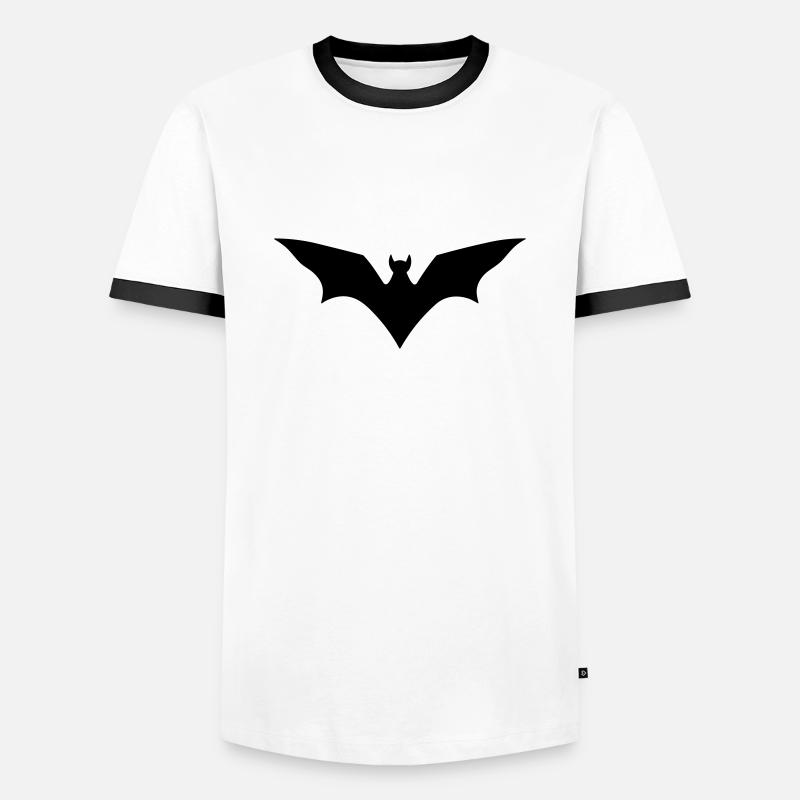 Bat - Men's Ringer Shirt - white/black