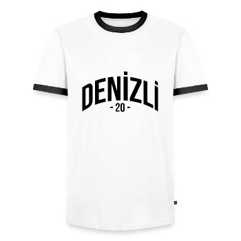 Denizli 20 Türkei Turkiye TR Geschenk Urlaub Türk - Männer Kontrast-T-Shirt - Weiß/Schwarz - Vorne - AI Model Female 172 light (172cm) & AI Model Male 178 dark (178cm)
