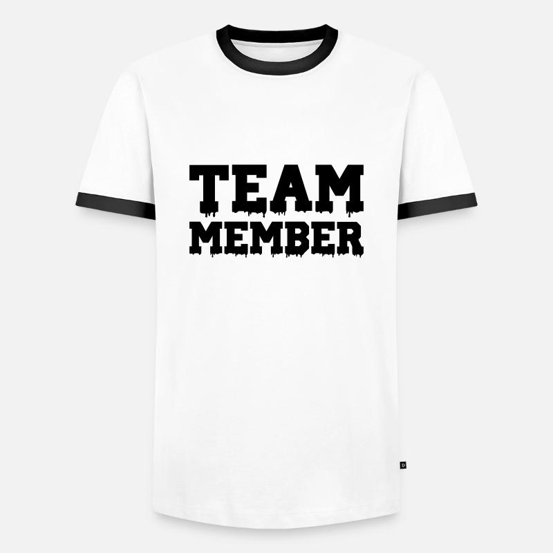 Team Member - Men's Ringer Shirt - white/black
