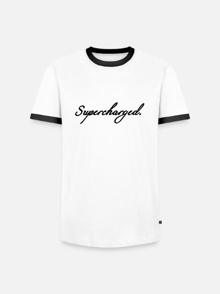 Suralimenté - T-shirt contrasté Homme - blanc/noir
