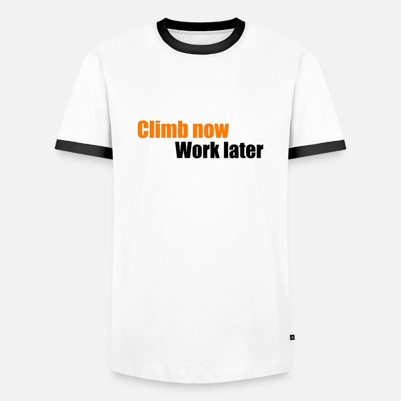 climb - Men's Ringer Shirt - white/black