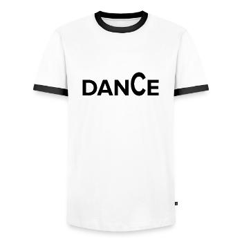 Dancing Dance Music - Men's Ringer Shirt - white/black - Front - AI Model Female 172 light (172cm) & AI Model Male 178 dark (178cm)