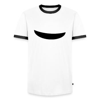 Einfach Lächeln und grinsen - Männer Kontrast-T-Shirt - Weiß/Schwarz - Vorne - AI Model Female 172 light (172cm) & AI Model Male 178 dark (178cm)
