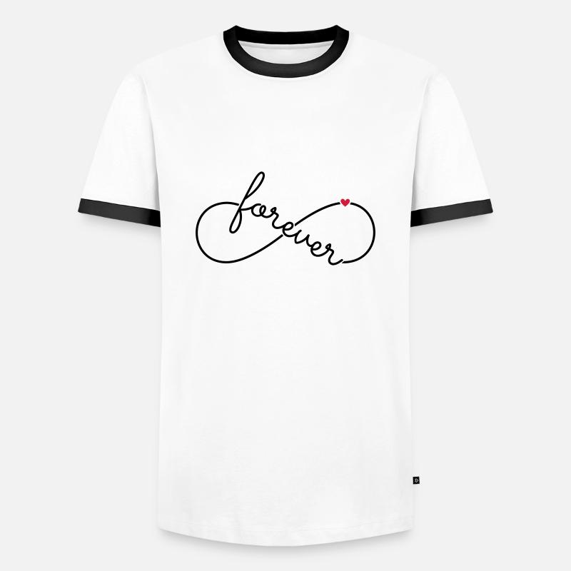 Infinity symbol Infinity forever - Men's Ringer Shirt - white/black