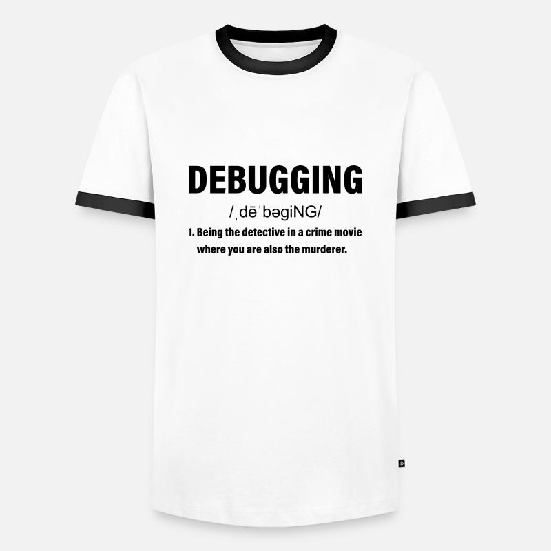 Programmieren - Männer Kontrast-T-Shirt - Weiß/Schwarz