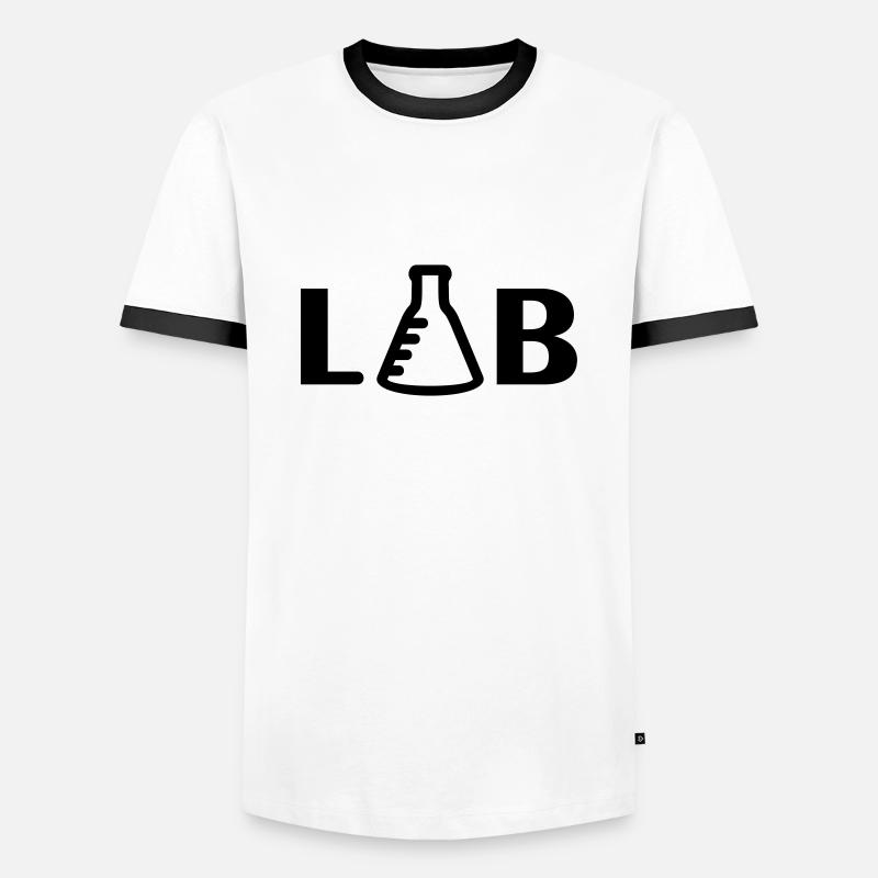 LAB (1c) - Men's Ringer Shirt - white/black
