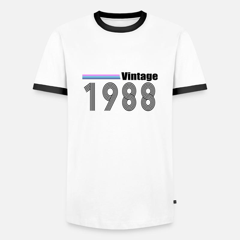 1988 - Men's Ringer Shirt - white/black