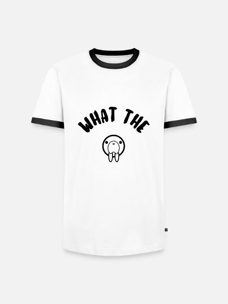 What the phoque - T-shirt contrasté Homme - blanc/noir