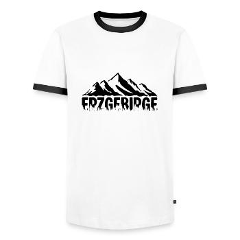 Erzgebirge Natur - Männer Kontrast-T-Shirt - Weiß/Schwarz - Vorne - AI Model Female 172 light (172cm) & AI Model Male 178 dark (178cm)