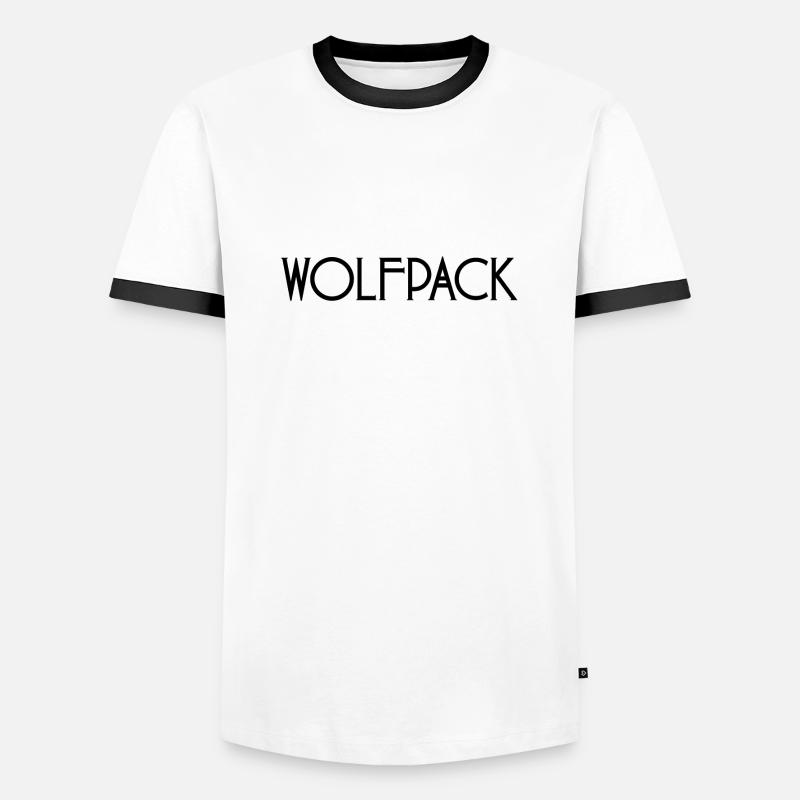 Wolfpack 2 - Männer Kontrast-T-Shirt - Weiß/Schwarz