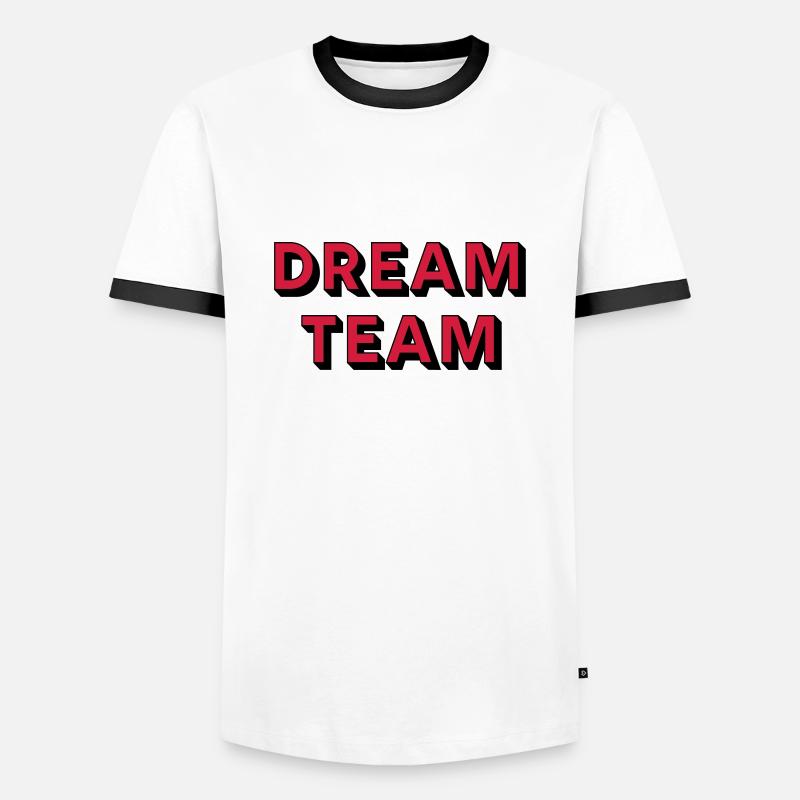 DREAMTEAM - Men's Ringer Shirt - white/black