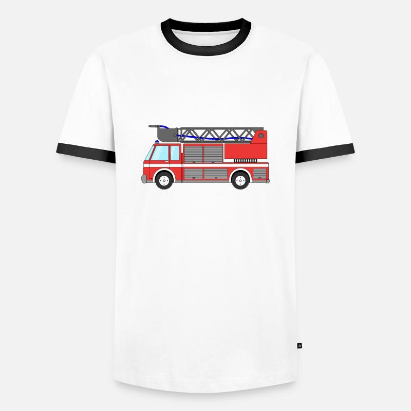 Fire engine Fire engine - Men's Ringer Shirt - white/black