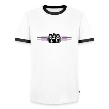 Bachelorette Party Girl - Men's Ringer Shirt - white/black - Front - AI Model Female 172 light (172cm) & AI Model Male 178 dark (178cm)