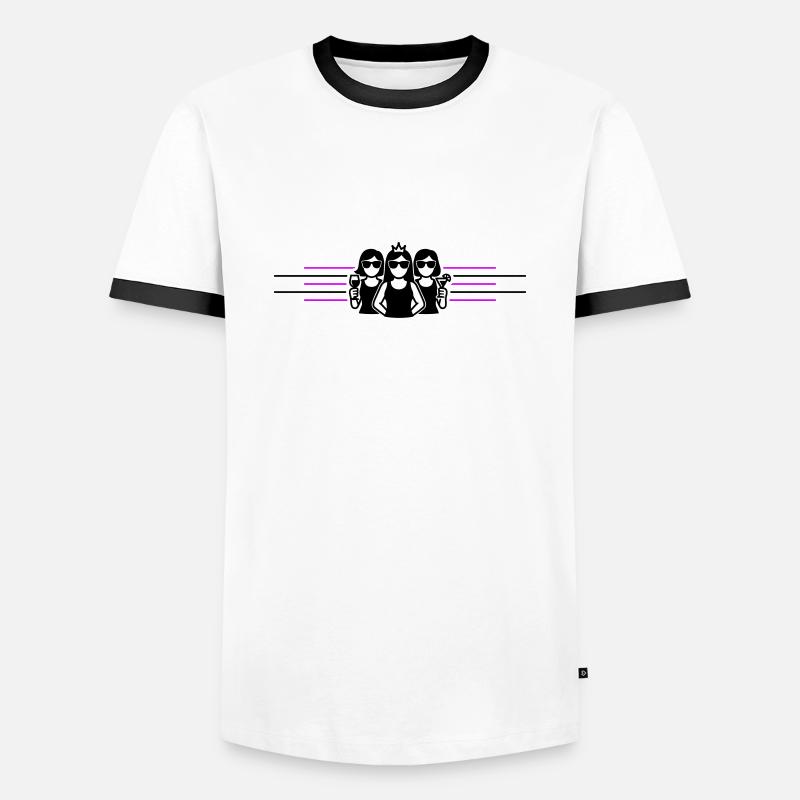 Bachelorette Party Mädchen - Männer Kontrast-T-Shirt - Weiß/Schwarz