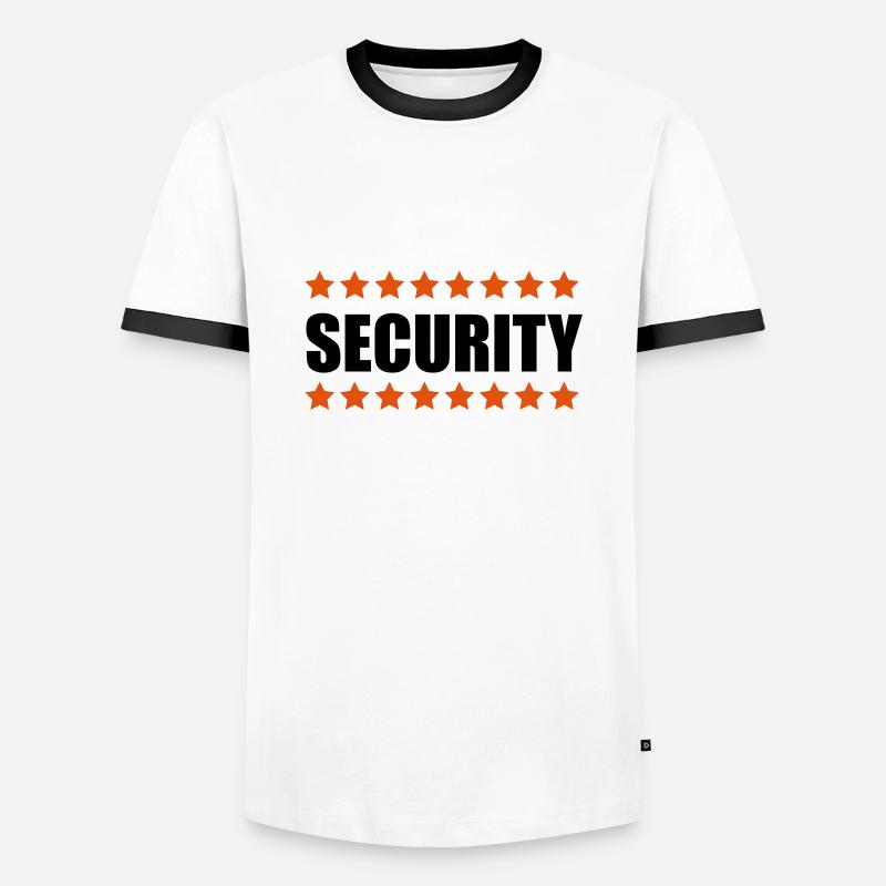 Security - Men's Ringer Shirt - white/black